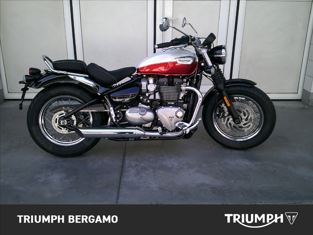 TRIUMPH Bonneville 1200 Speedmaster Snowdonia/Cranberry Red E5+